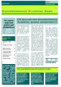 Kirkwells' Neighbourhood Planning News September Cover
